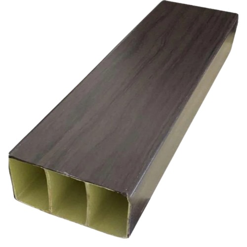 Partition Wood Alternative PVC 10×5 cm, 2.90m Height, Burnt Brown | Luxury line