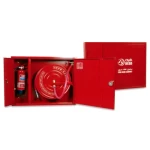  Fire Hose Rack HEBA Circular Clear Glass Door Model HB 2500 RDE Width   1050mm Height   800mm Recessed Type with Extinguisher