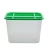 HDPE Plastic Storage Box Grid with Lid , 15L Capacity, White with green Lid Color, Dimensions 35×25×20 cm, Model SW-2443-VTSYM