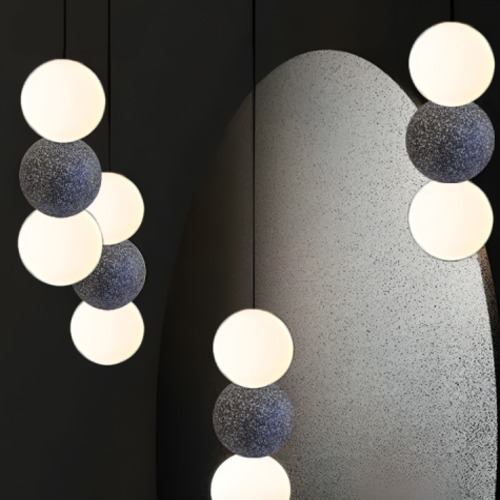 Triple Ball Pendant Light Length 30 cm Diameter 10 cm 1.5 m Wire | Matkel Store