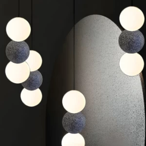 Triple Ball Pendant Light Length 30 cm Diameter 10 cm 1.5 m Wire | Matkel Store