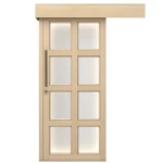 Sliding Door of Wood Made of Plastic (WPC), Size 600×600 cm, thickness 6 cm, Light Wood , Model Number GPR05