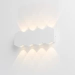 Contemporary LED Wall Sconce for Outdoor Fence, Size 19 ×9×5 cm, White 