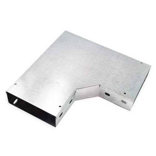 منحنى حامل كابلات كهرباء مقاوم للطقس 90 درجة، فولاذ مجلفن بالغمس الساخن، سماكة 1.5 ملم، ارتفاع 75 ملم، عرض 150 ملم | بحرة للكابلات
