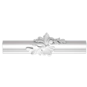 Engraved PU Foam Ceiling Decorations 33.5x6 cm, White Color | Zakharef factory