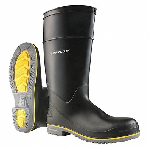 بوت مطاطي مقاس 8 أسود ماركة Dunlop PVC | شركة المحترفون العرب