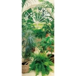 Decorative wall mural tropical design, size 86×200cm, green color