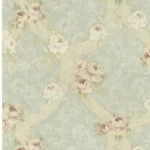 Italian Wall Covering, Light Green with Beige, Length 10 m, Width 0.73 m, Model 26079