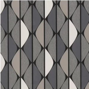 ورق جداري بلجيكي لون رمادي تصميم هندسي، مقاس 10 م×0.53 سم | شركة ابيات