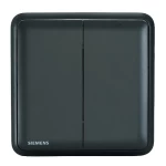 مفتاح مزدوج 10 امبير، اسود، 86×86 مم، 250 فولت، ماركة سيمنز (دلتا سيتا) 