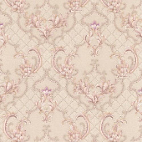 Italian Wall Covering 10m x 0.73m Beige with Pink, Model 27062 | Balbaid Decor Company