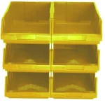 صندوق رفوف بلاستيكي، مقاس 51×30×20 سم، سعة تخزين 25 كغم، لون أصفر، رقم موديل 9MS4G