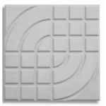 بلاط أرضيات أسمنتي، تصميم تقاطع دائري، طول 40 سم × عرض 40 سم × ارتفاع 4 سم، لون أبيض | وسد للصناعة