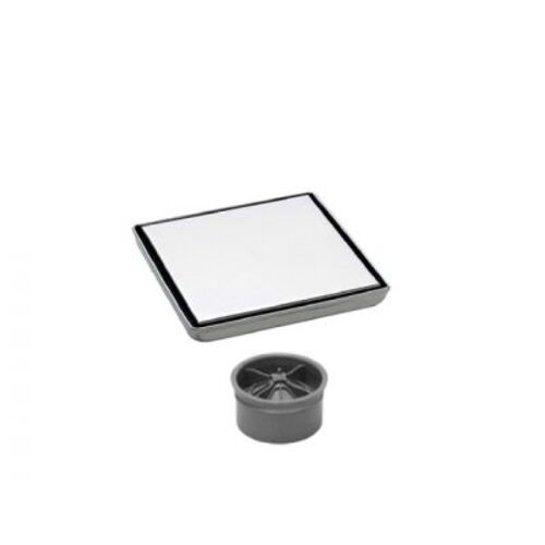 صفاية صرف للمياة شكل مربع ابعاد 15×15 سم لون كروم | N16.503