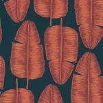 ورق حائط تصميم اوراق الشجر مقاس 1.005×53 سم، لون بني، موديل كواي