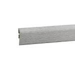 Decorative wooden skirting, gray color, size 240x4.5x0.8 cm, model 483335