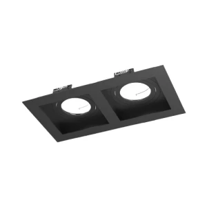 Double Square Spotlight Frame Adjustable 17×9 cm Black | 02172001606