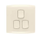 Electrical light switch 1 gang 2 way 10 Amp ALF  Brand AL-FANAR  Size 7×7 cm Color Beige 