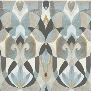Patterned Wall Decoration 820 cm x 68.5 cm Blue and Grey | Abyat Company