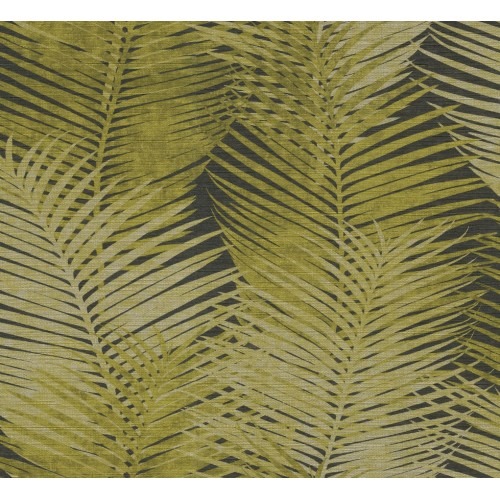 Leaf Patterned Wallpaper 10m x 0.73m Green, Model 45105 | Balbaid Decor Company