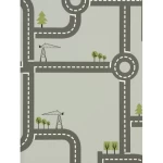 Youth and children wall decoration, multicolor, length 10 m, width 0.53 m, model 70023  