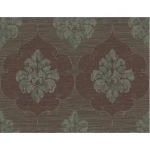 American Wallpaper Dark Brown Color Classic Design, Size 10mx0.53m, Model ZA31709