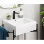 Quadra Square Countertop Basin Size 47×47×16 cm, White
