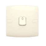 مفتاح جرس مفرد 10 امبير ألف كلاسيك الفنار مقاس 7×7 سم اللون بيج 