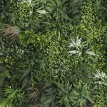 3D Artificial Wall Grass, Size 50x50 cm, Green Color