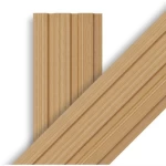 بديل خشب للجدران مضلع طول 290 سم × عرض 19.5 سم  بيج