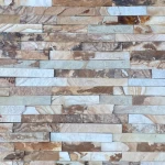 Beige Slate Strips, Thickness 1-2 cm, Dimensions 15x60 cm