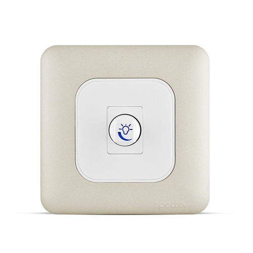 Spectra Push Dimmer Switch 500W 220V 1-Gang Champagne Gold 70x70mm ACFA Modern