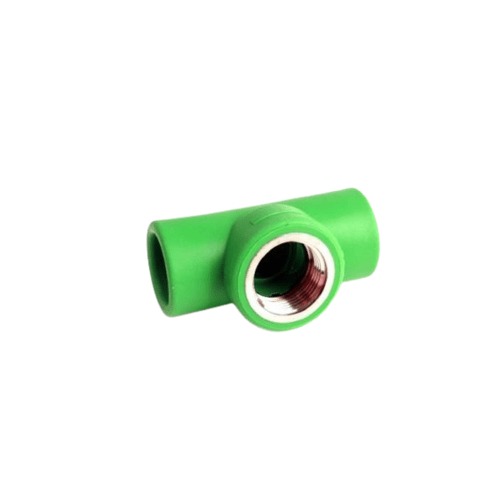 PPR Tee with Female Insert Size 32x3/4 mm, Outside Diameter 42 mm, Green | AL KOBLAN Thermopipe Factory