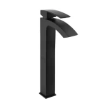 High Bath Washbasin Tap, Modern Matte Black Shalal