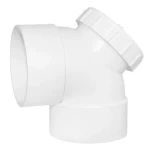 كوع بلاستيك UPVC  زاوية °90 بسدة مقاس  4 إنش  لون   أبيض | مصنع المنار
