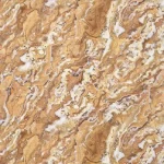 بديل الرخام للمطابخ صيني مقاس 3 × 1.22 متر، مستطيل الشكل، لامع بني عروق ابيض