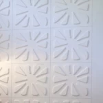 الواح جدارية ثلاثية الأبعاد، مقاس 50×50 سم، لون أبيض، اسم الموديل كاريوتس