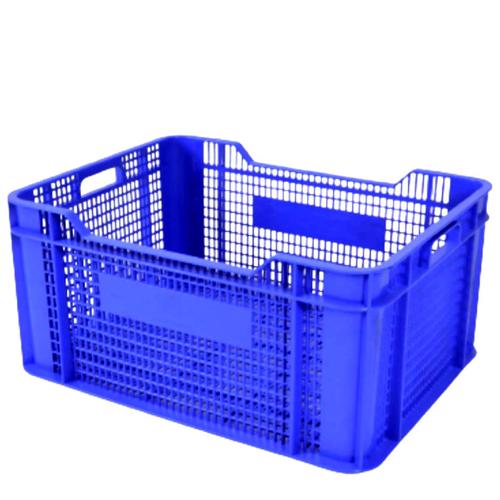 صندوق تخزين بلاستيك HDPE 51×39×24 سم، أزرق اللون | مصنع الفريدي للصناعات البلاستيكية