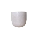 Cement decorative pot, Circular shape, 20 x20 cm, Light gray color