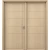 باب مزدوج الجوانب WPC ، مقاس 220 × 235 سم، لون خشب فاتح، موديل WPC-TR33