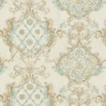 Italian wallpaper classic design 10m x 1.06m, light beige, model 82862