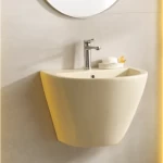 Wall Hung Basin Size 54×44.5×37 cm, Corso Model, Beige Color