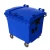 حاوية قمامة بلاستيك  لون ازرق سعة  1100 لتر  مقاس 1.37×1.07×1.33 متر
