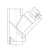 High Density Polyethylene Plastic Segmented Reducing Y Branch 90×110 mm Diameter, 1356 mm Length, Black | Cosmoplast Factory - Image 2
