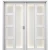Premium Luxury Made of Wood Entrance Door, Dual, Size 220 × 235 cm, 6 cm Thickness, Wooden White, Model GPR07