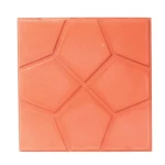 Decorative Cement Tile With Distinctive Shapes, Light Red Color, Size 40x40 cm, Thickness 5 cm | Al Sarif Company