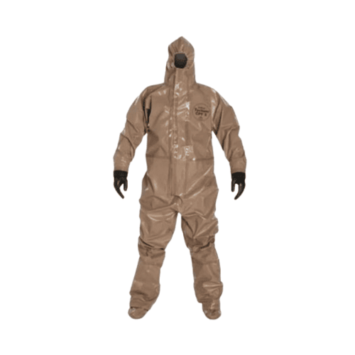 DuPont™ Tyvek® Chemical-Resistant Suit Brown Size S with Hood | Tops fireman