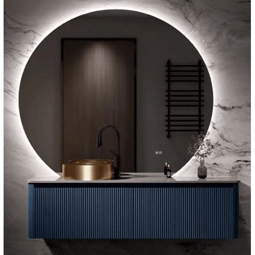 Marble Top Washbasin Basin Size 120 cm, Black Color with Wooden Cabinet | Al Muhaidib Sanitary and Ceramic