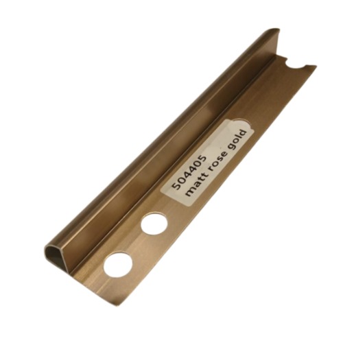 Aluminum Round End Accessory 240 cm Length, 1.3 cm Height, Matt Rose Gold | 504405