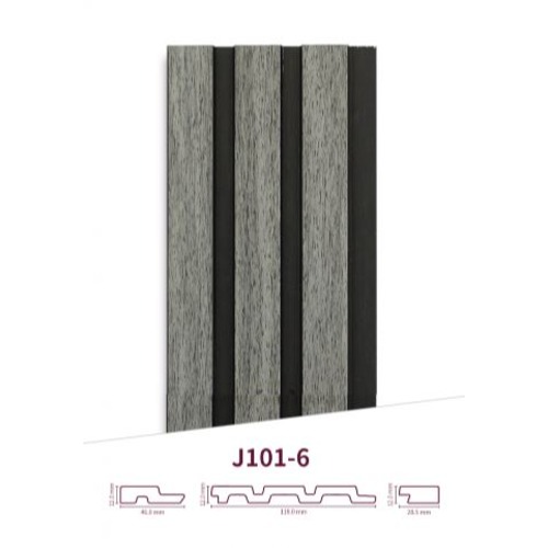 Korean Internal Wood Substitute 2.90×12 cm Polystyrene Black/Grey | Luxury line